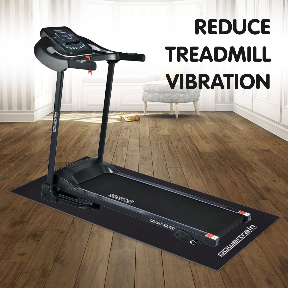 Powertrain Non-Slip EVA Exercise Equipment Floor Mat - 1500 x 700 x 5mm