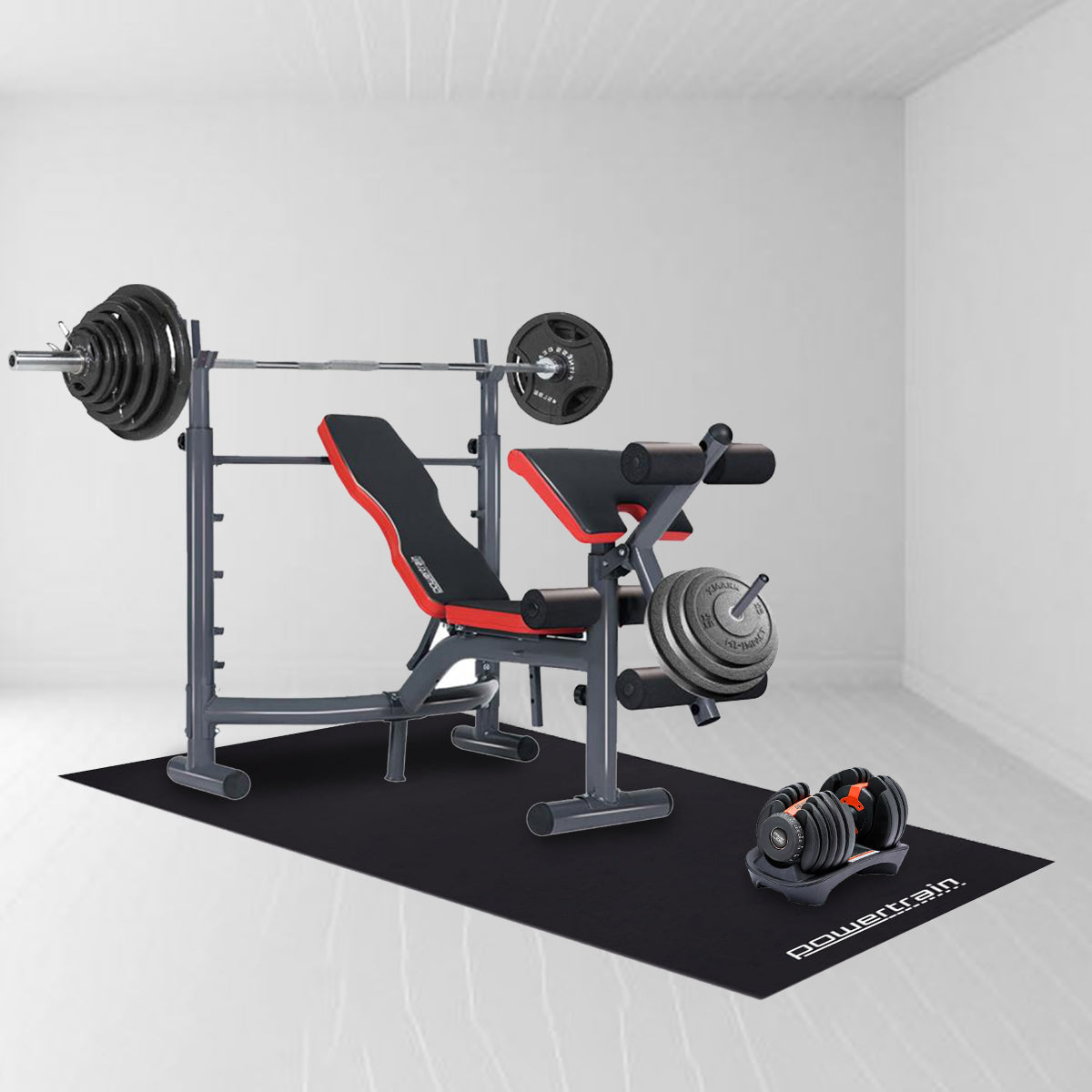 Powertrain Non-Slip EVA Exercise Equipment Floor Mat - 1500 x 700 x 5mm