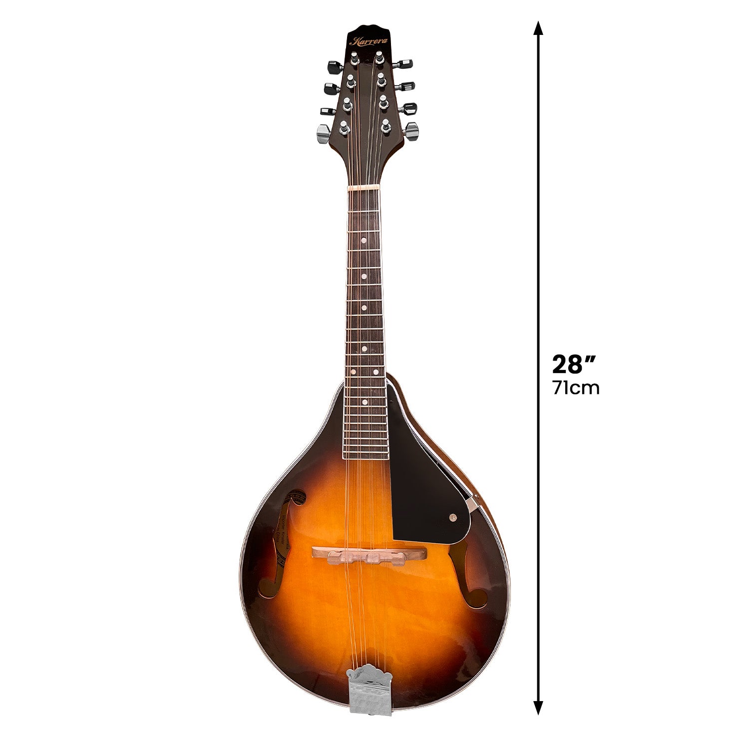 Karrera Traditional Sunburst Mandolin with Gig Bag and Strap