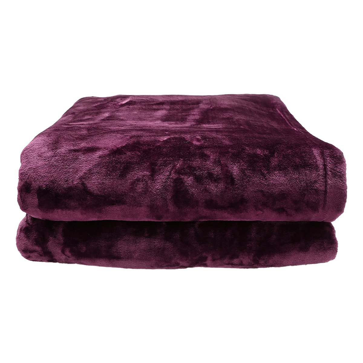 Laura Hill Faux Mink Blanket 220cmx240cm Double Sided Soft Plush Purple - SuperSaverAU - view 3