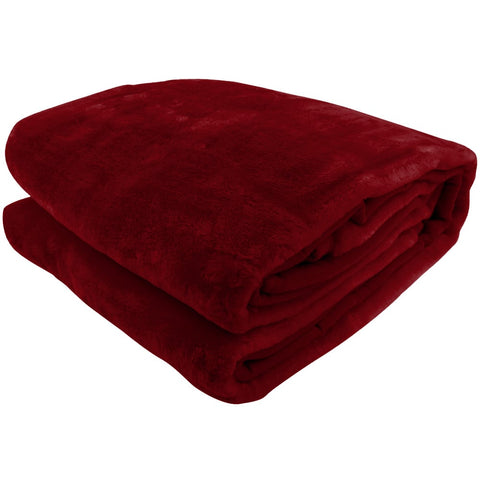 Laura Hill Faux-Mink Blanket Double Sided 220x240cm Soft Plush Throw Rug - SuperSaverAU - view 1