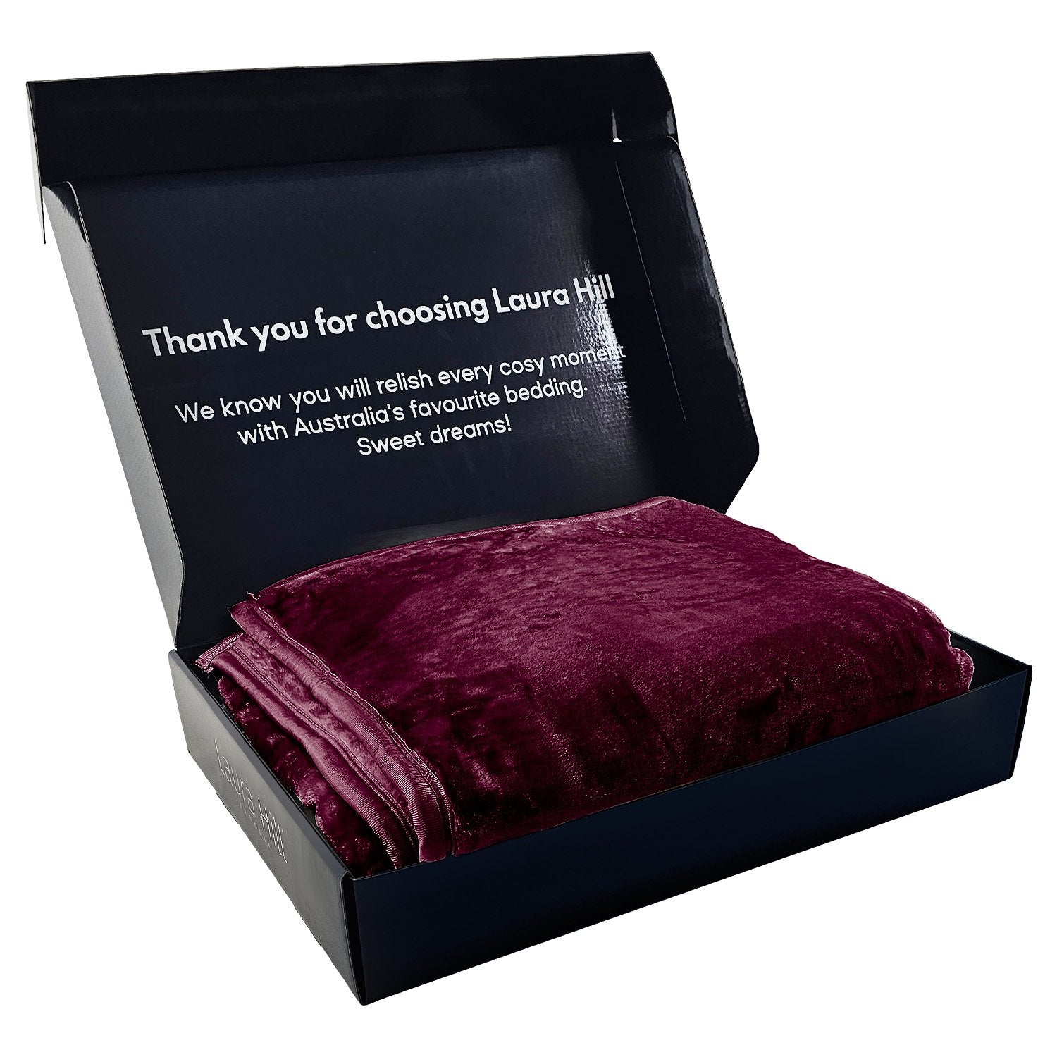 Laura Hill Double-Sided Faux Mink Blanket 220x240cm 800gsm Heavy - Purple - SuperSaverAU - view 3