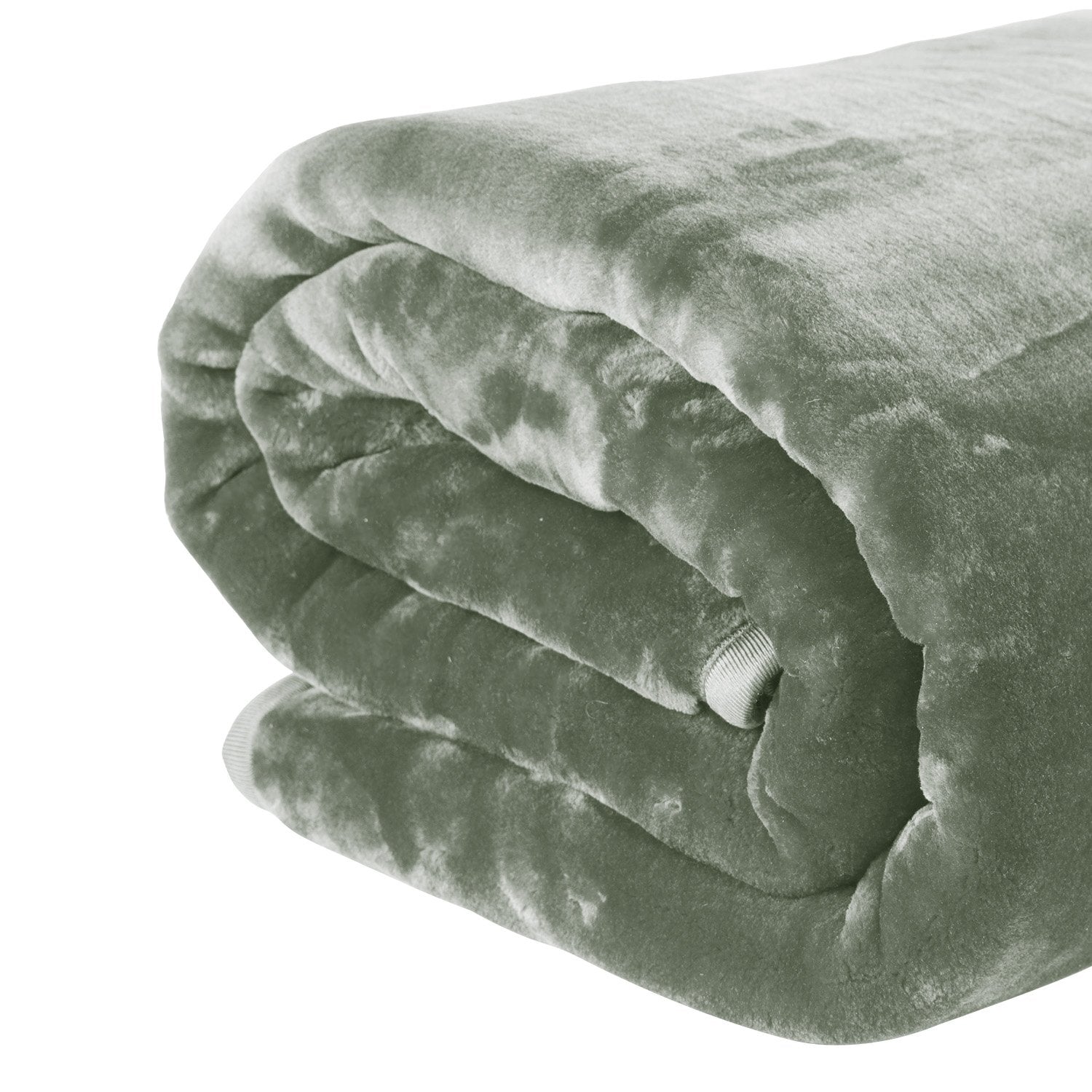 Laura Hill Faux Mink Blanket Queen Size 800GSM Double-Sided 220x240cm Sage - SuperSaverAU - view 3