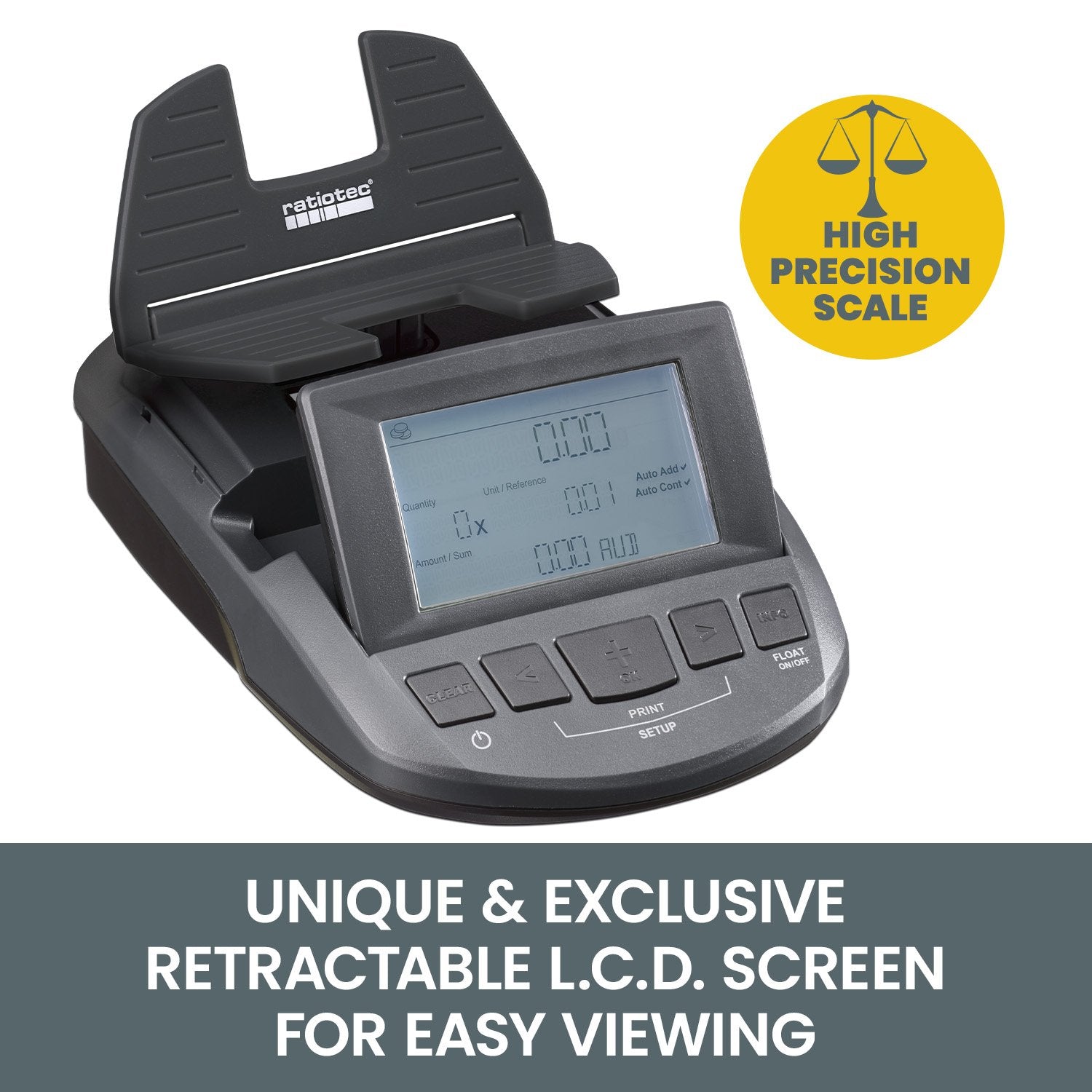 Ratiotec Digital Coin and Note Counter - Portable Money Scale - SuperSaverAU - view 6