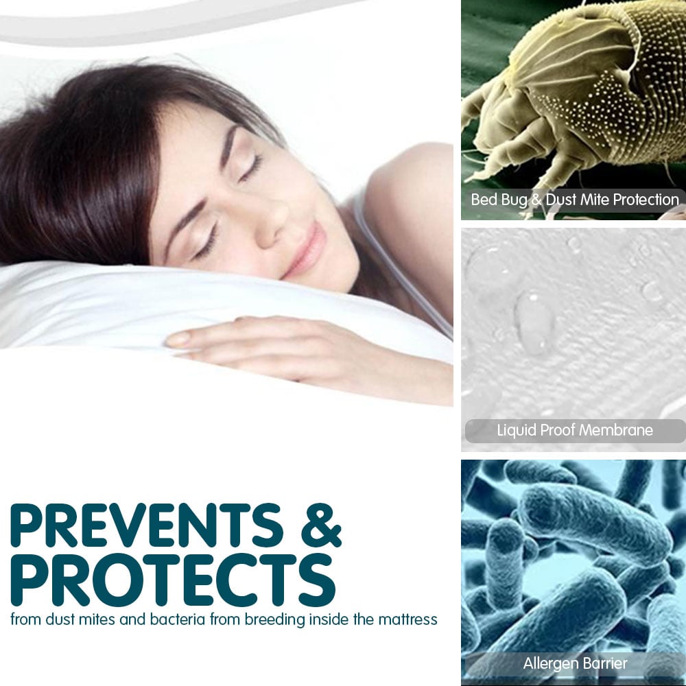 Laura Hill Cool Max Waterproof Mattress Protector Queen - Temperature Regulating - SuperSaverAU - view 3