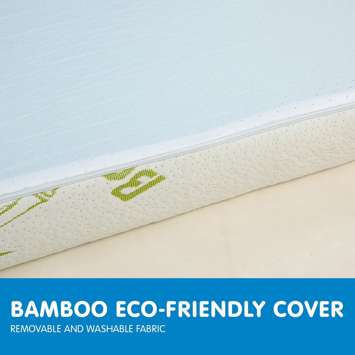 Laura Hill Cool Gel Memory Foam Mattress Topper, Bamboo Fabric Cover, Double - SuperSaverAU - view 3