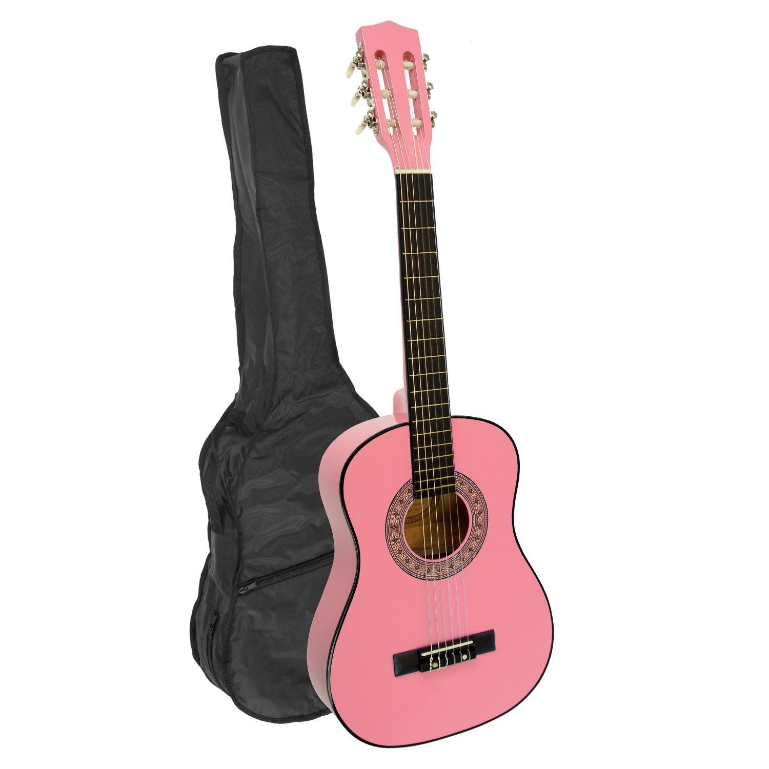 Karrera 34in Children's Wooden Acoustic Guitar - Pink