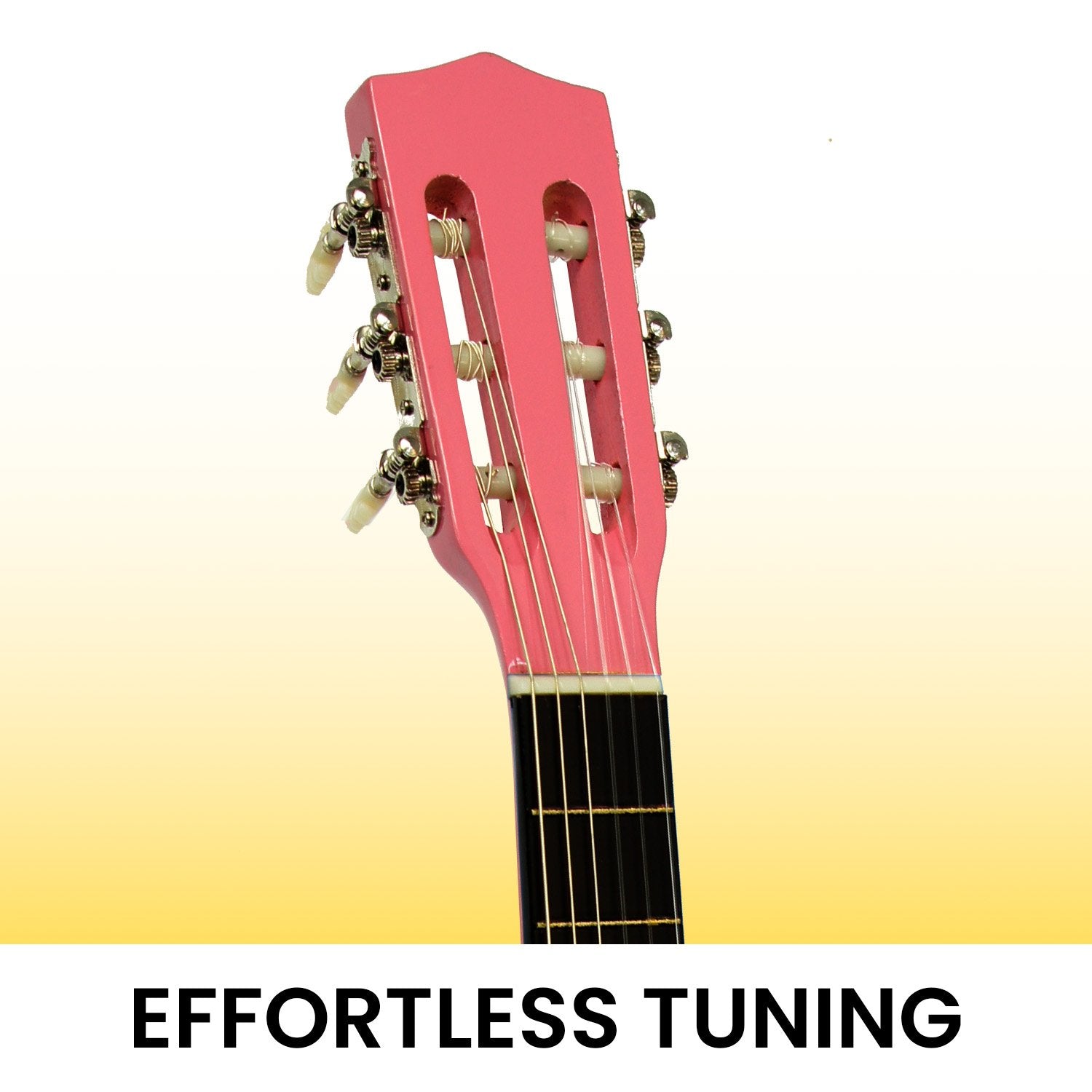 Karrera 34in Children's Wooden Acoustic Guitar - Pink