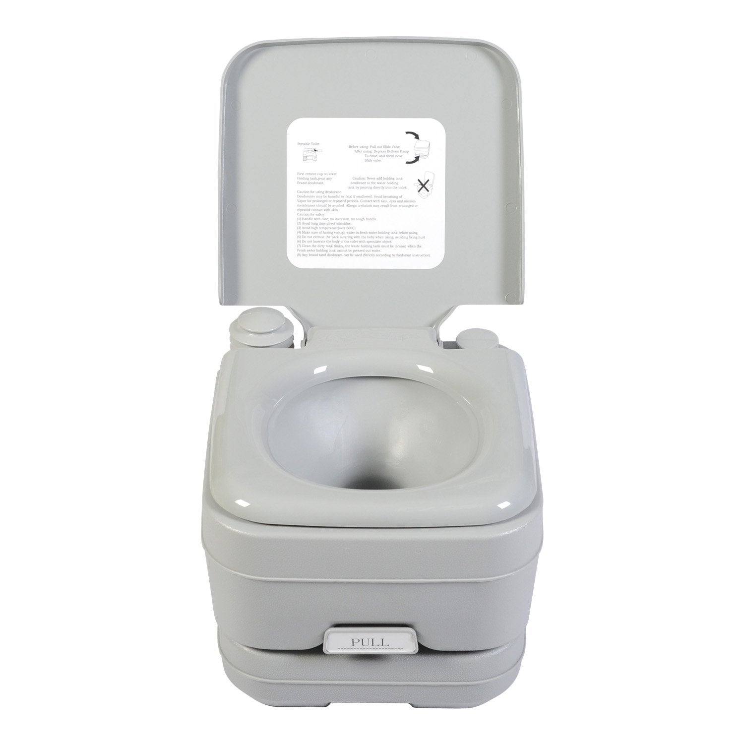 Wallaroo 10L Portable Toilet - Press Flush Pump, 10L Capacity, Durable PE/ABS - SuperSaverAU - view 1