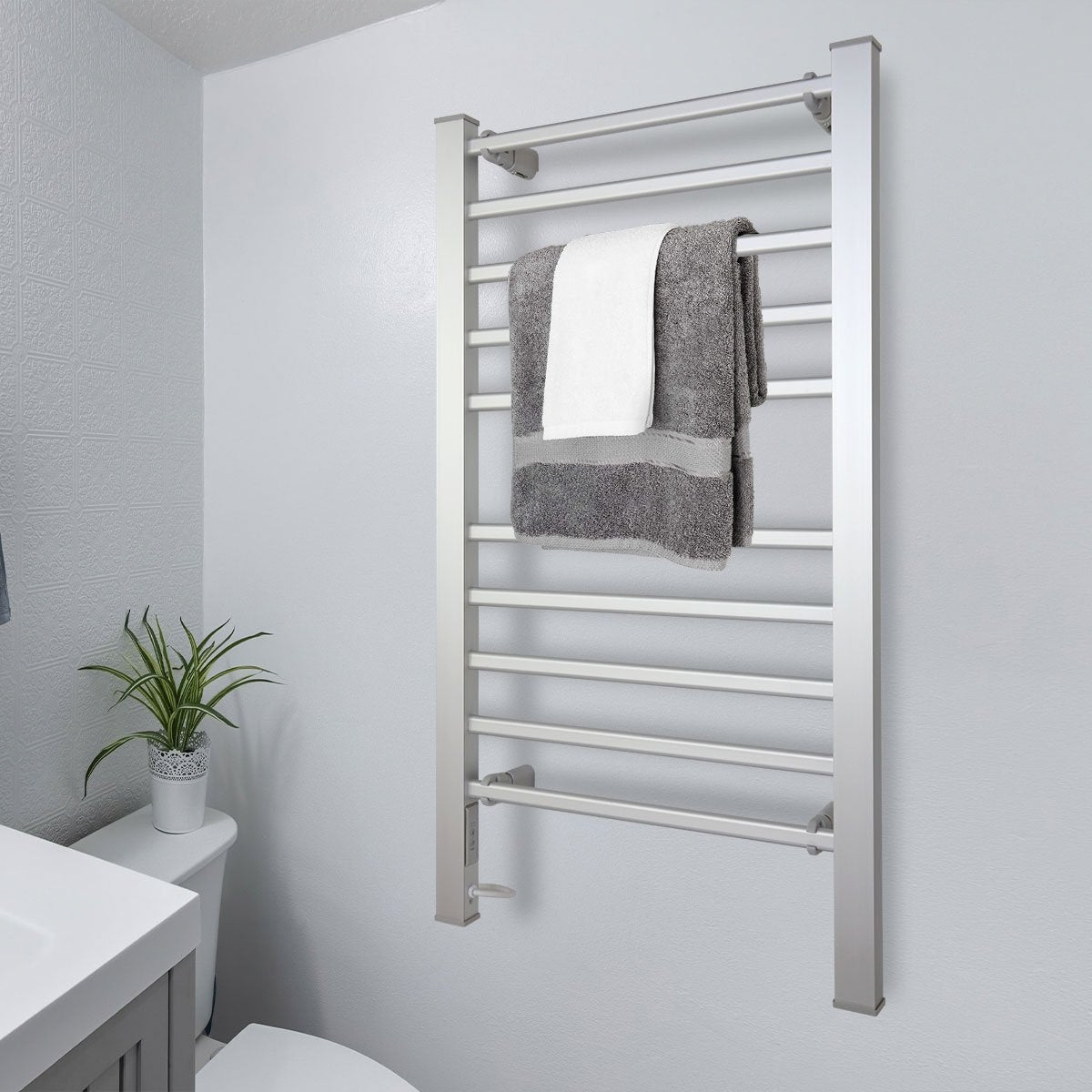Pronti Heated Towel Rack 10 Rails 160W with Timer Wall-Mounted Freestanding - SuperSaverAU - view 5