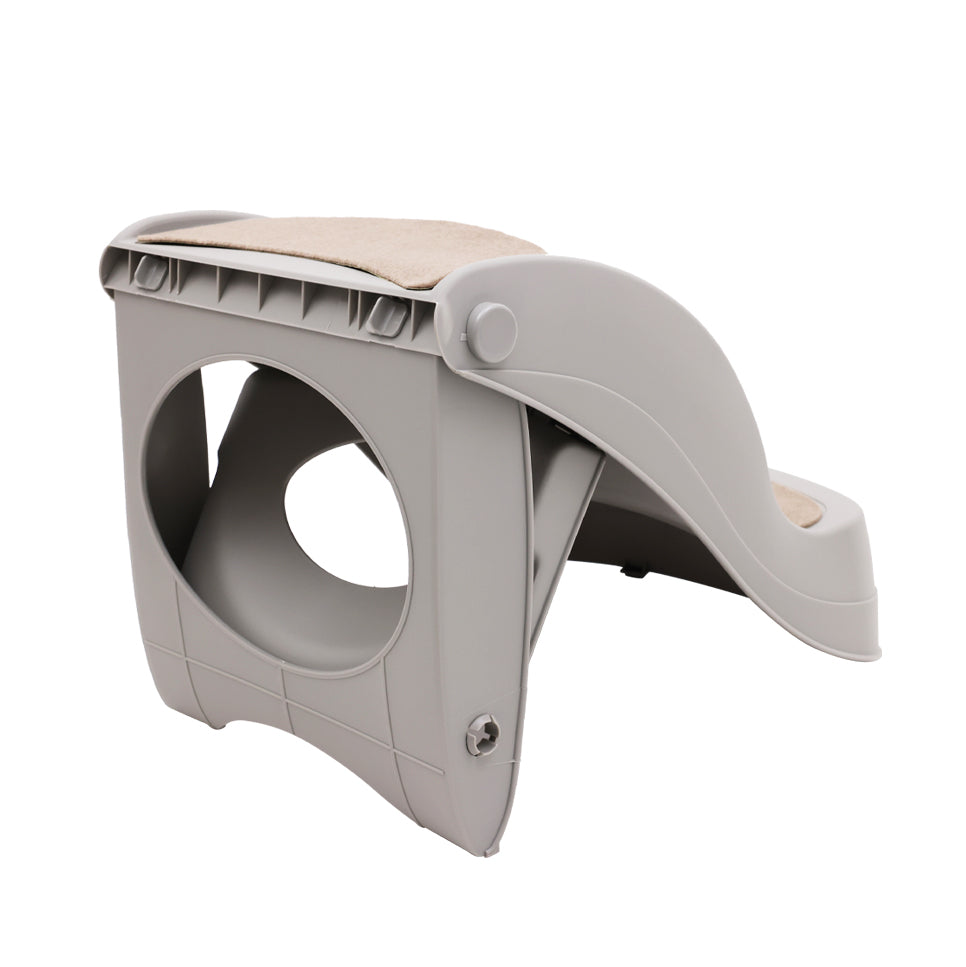 Furtastic Foldable Pet Stairs - 46x35x38cm, Non-Slip, Compact Design, Grey - SuperSaverAU - view 2