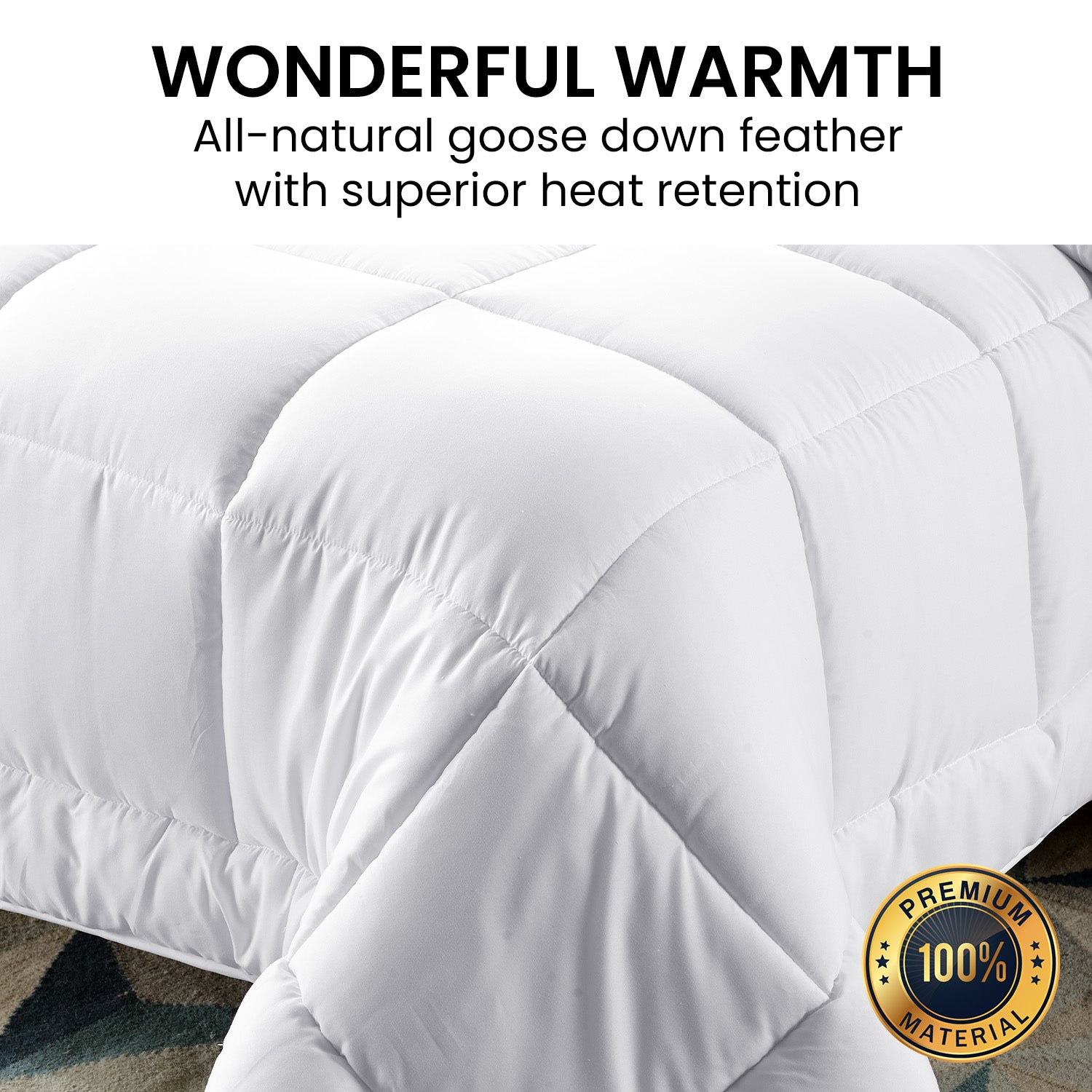 Laura Hill Goose Down Feather Quilt 700GSM - Super King Size, Hypo-Allergenic - SuperSaverAU - view 4