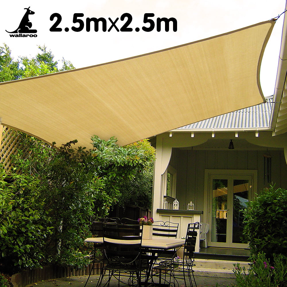 Wallaroo Square Shade Sail - Sand, 2.5 x 2.5m