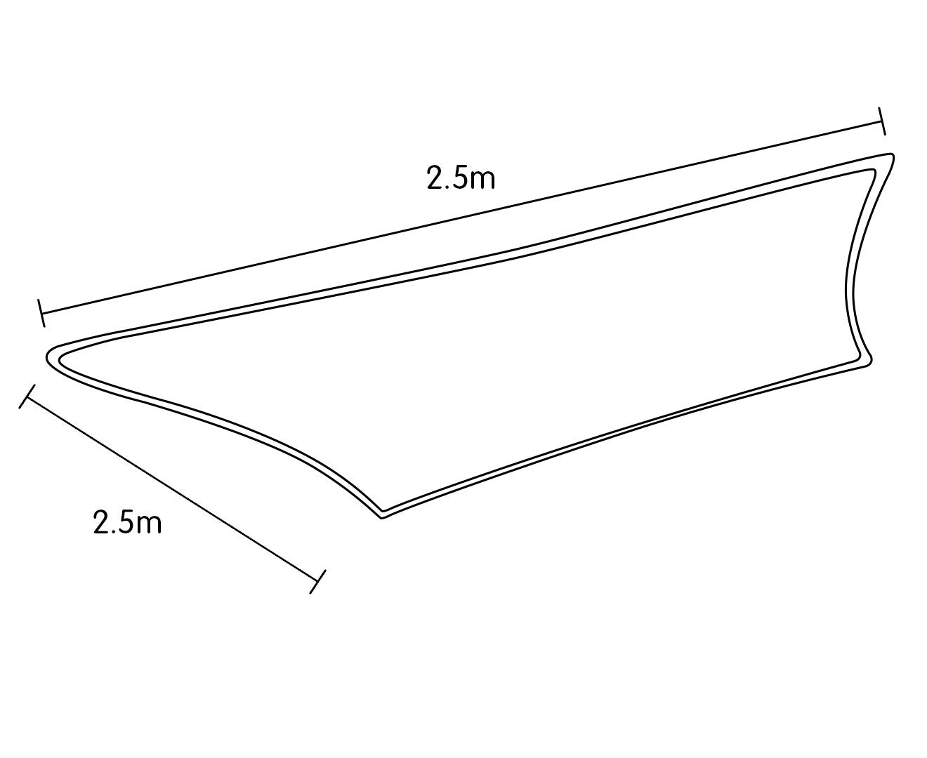 Wallaroo Square Shade Sail - Sand, 2.5 x 2.5m