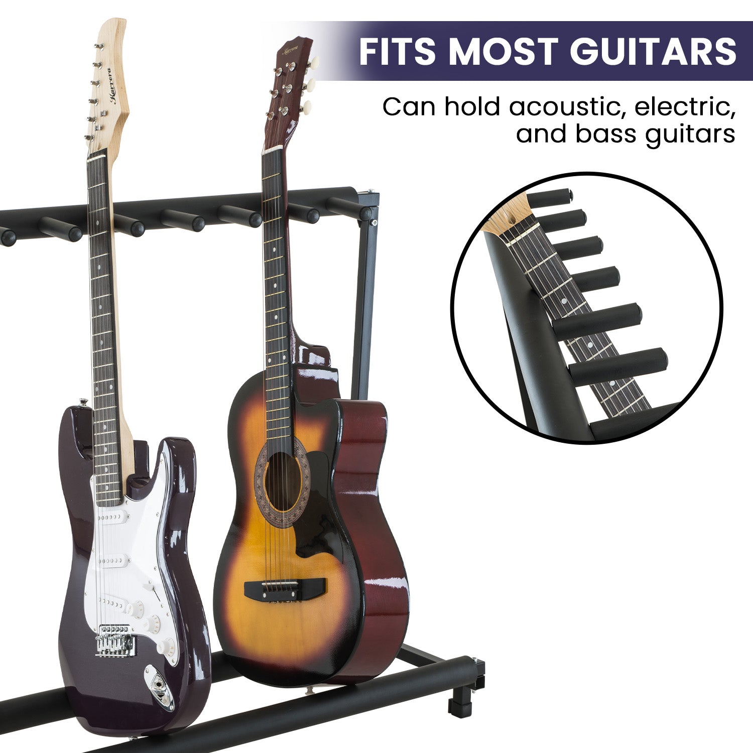 Karrera 7 Guitar Multi Stand - Steel Foldable Rack