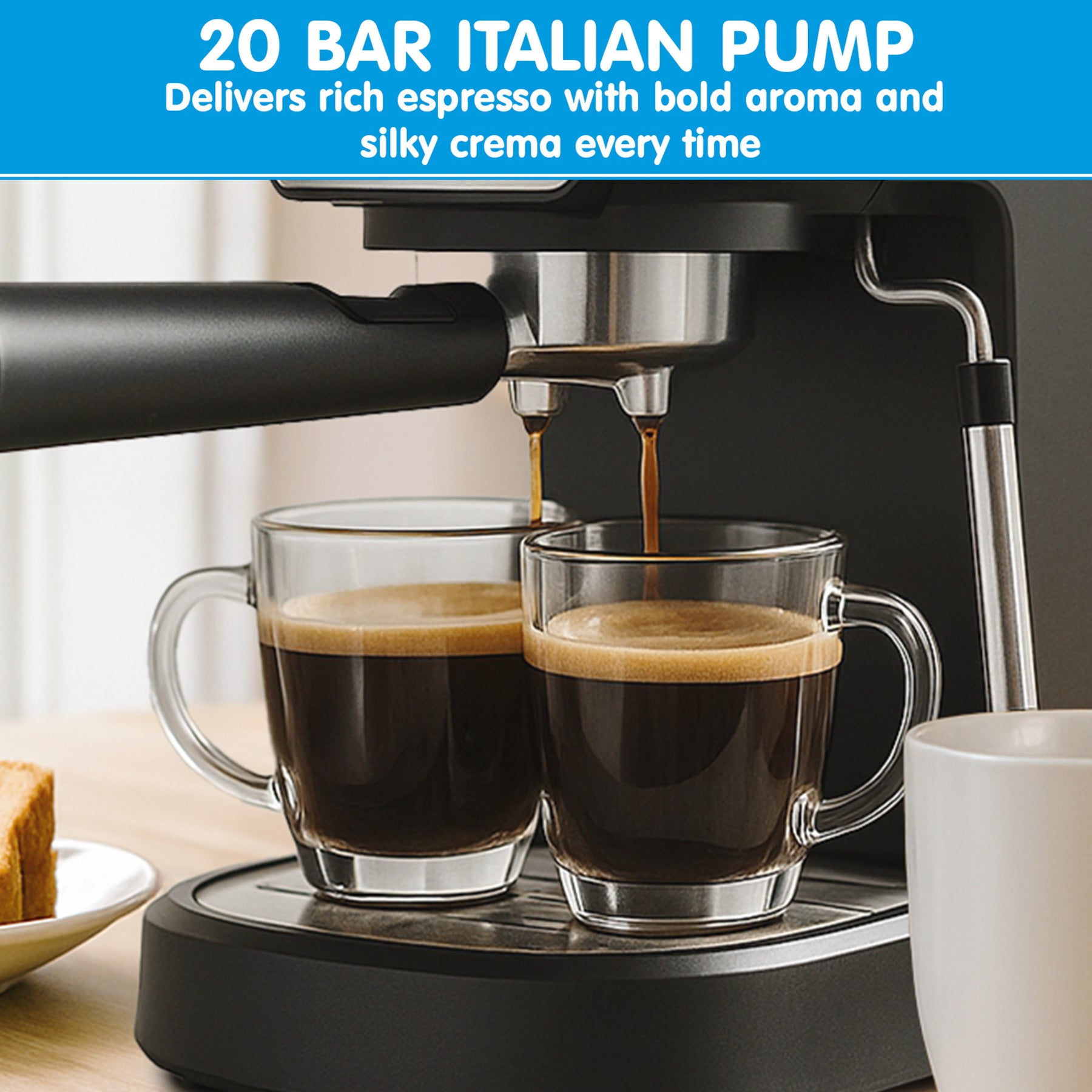 Pronti Breakfast Set with CM 850D Coffee Machine, Toaster & Kettle