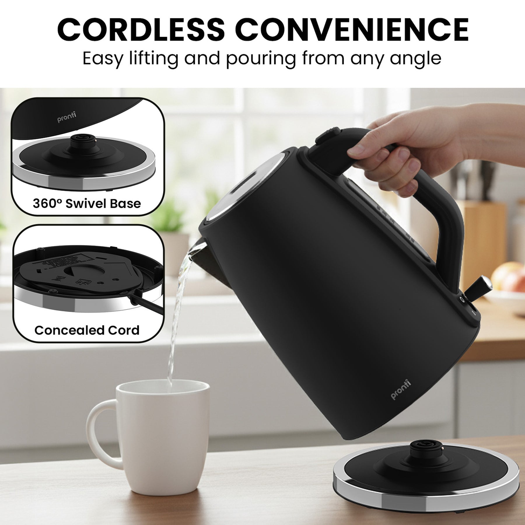 Pronti Breakfast Set with CM 850D Coffee Machine, Toaster & Kettle