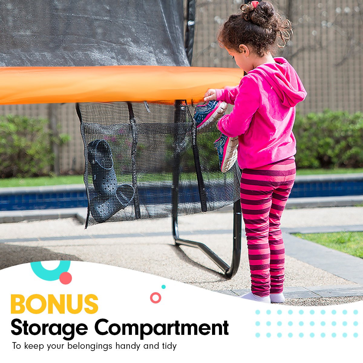 Kahuna 6ft Outdoor Round Trampoline with Safety Enclosure & Basketball Hoop Set - SuperSaverAU - view 7