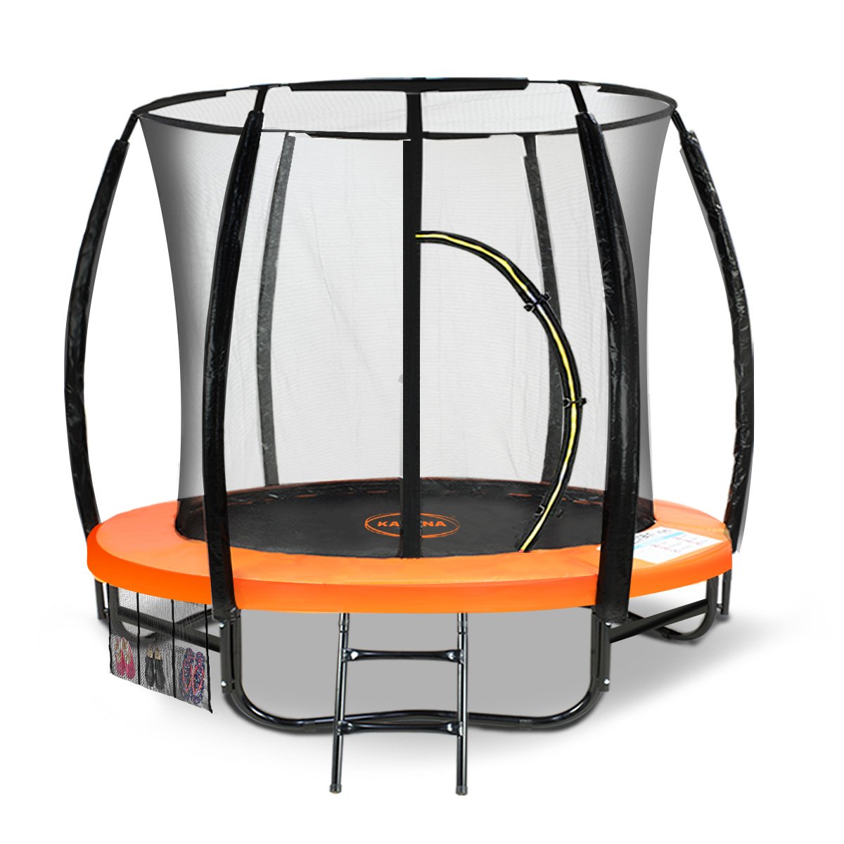 Kahuna 8ft Trampoline Kahuna With Spring Mat Pad Net Outdoor - Orange - SuperSaverAU - view 1