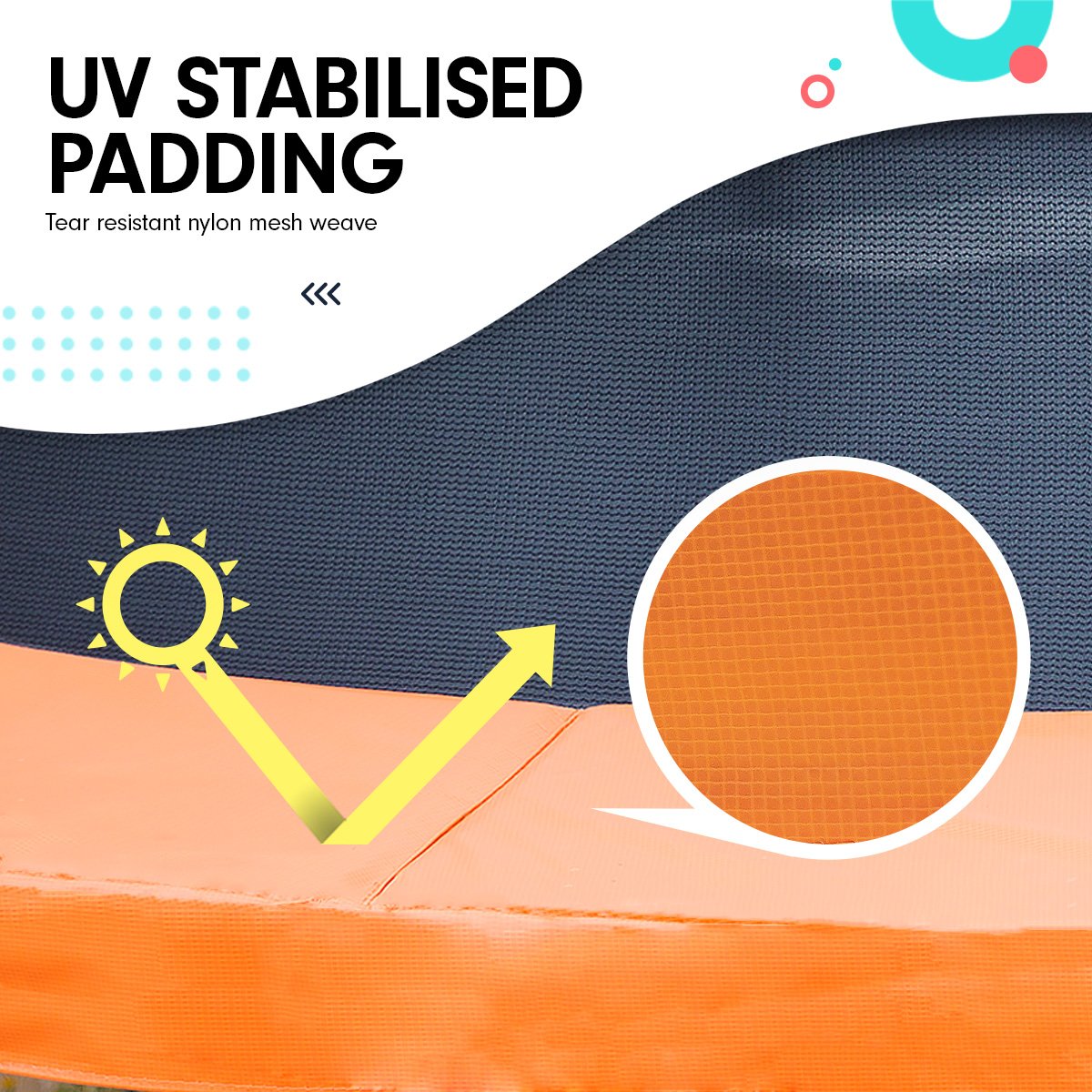 Kahuna 8ft Outdoor Orange Trampoline For Kids And Children Suited For Fitness Exercise Gymnastics With Safety Enclosure Basketball Hoop Set - SuperSaverAU - view 5