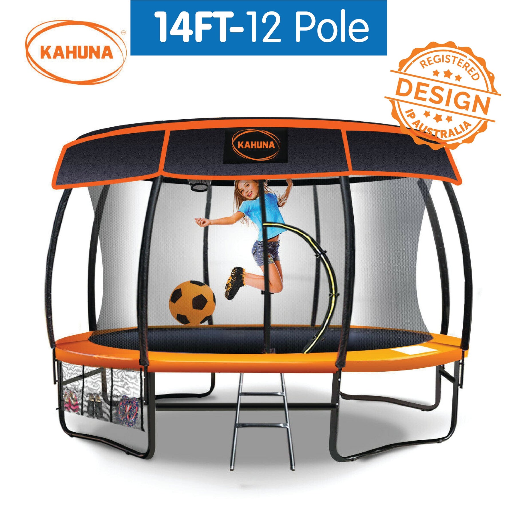 Kahuna 14ft-12 Pole Trampoline Roof Shade Cover - SuperSaverAU - view 3
