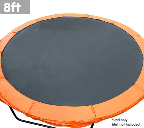 Powertrain 8ft Trampoline Replacement Pad - Orange, UV-Proof PVC, 15mm Foam - SuperSaverAU - view 1
