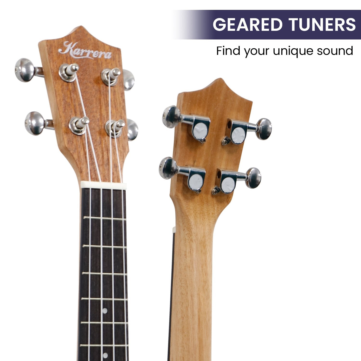 Karrera 23in Natural Wood Ukulele with Nylon Strings & Carrying Bag - SuperSaverAU - view 4