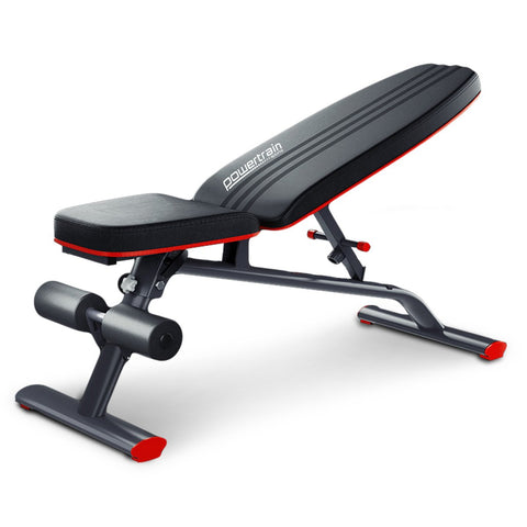 Powertrain Home Gym Bench Adjustable Flat Incline Decline FID 250KG Load - SuperSaverAU - view 1