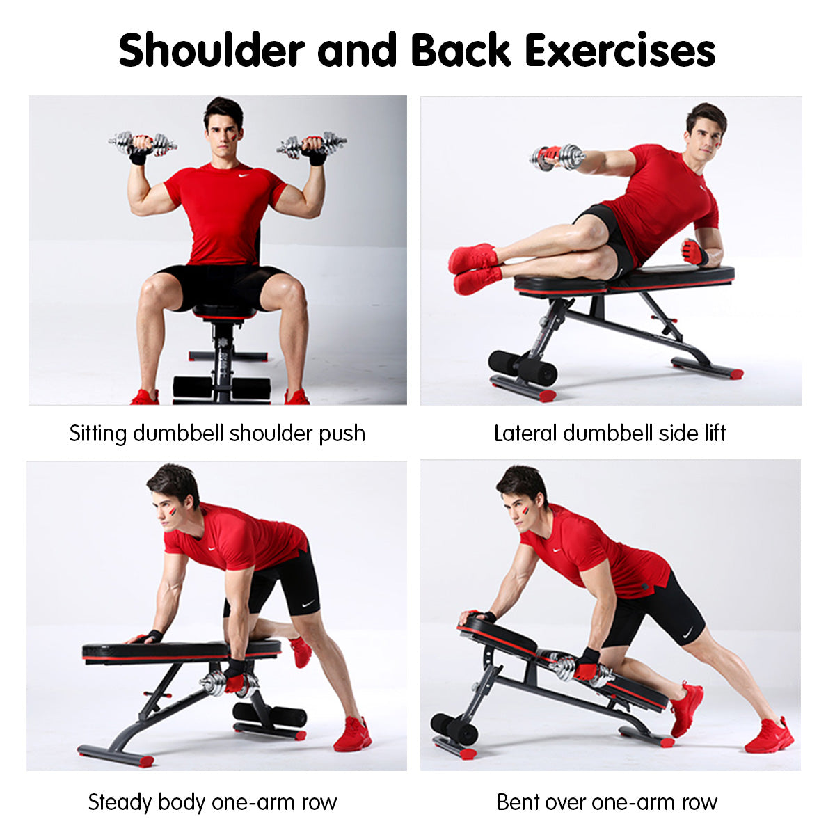 Powertrain Home Gym Bench Adjustable Flat Incline Decline FID 250KG Load - SuperSaverAU - view 8