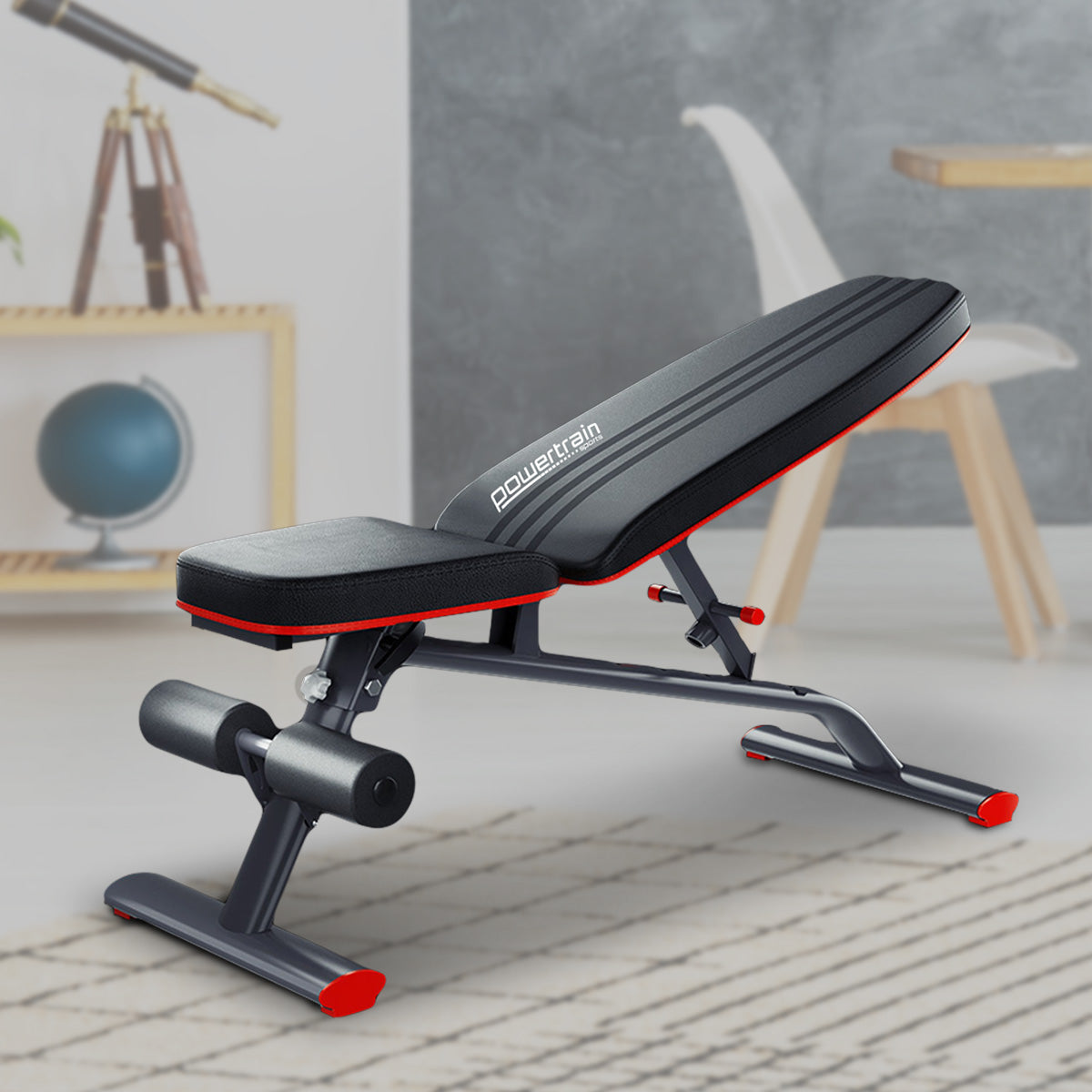 Powertrain Home Gym Bench Adjustable Flat Incline Decline FID 250KG Load - SuperSaverAU - view 12