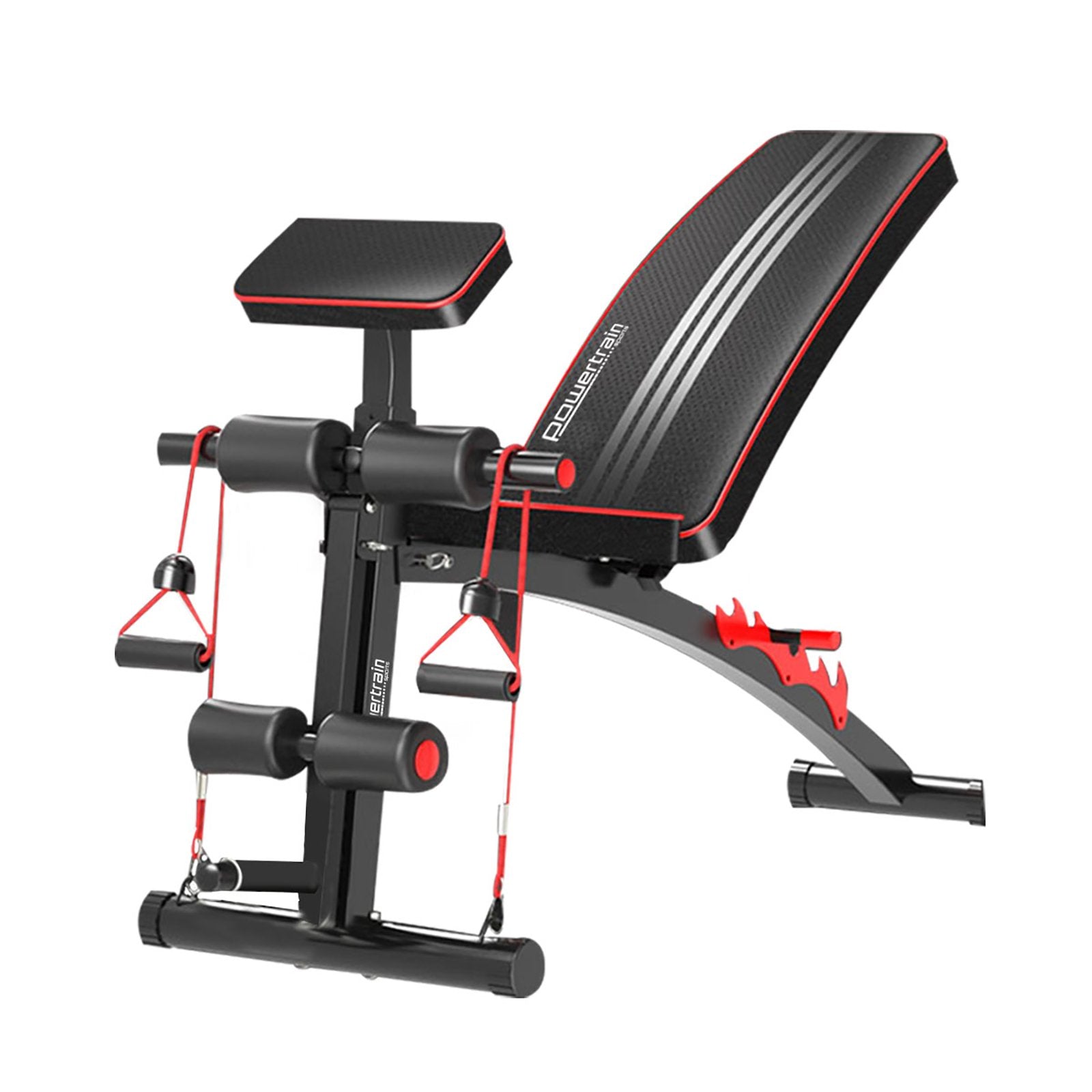 Powertrain Adjustable FID Home Gym Bench with Preacher Curl Pad - 150kg Load - SuperSaverAU - view 1