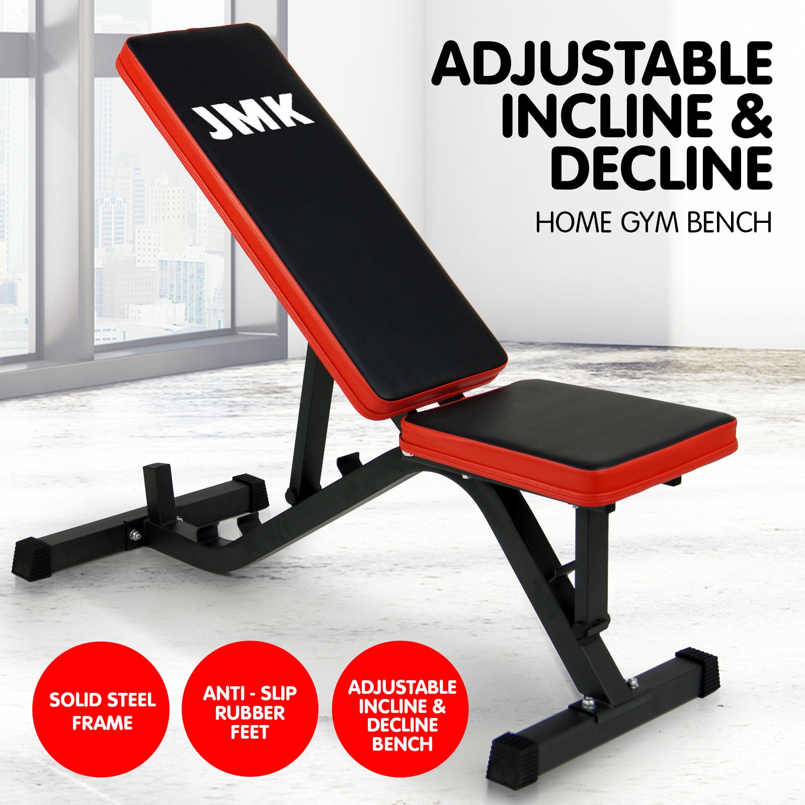 Powertrain Adjustable Incline Decline Home Gym Bench - SuperSaverAU - view 7