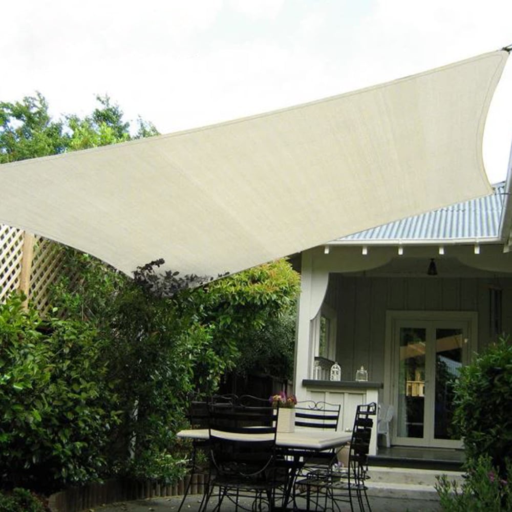 Wallaroo Waterproof Shade Sail 2m x 4m - UV Protection, Mildew Resistant, Cream - SuperSaverAU - view 2