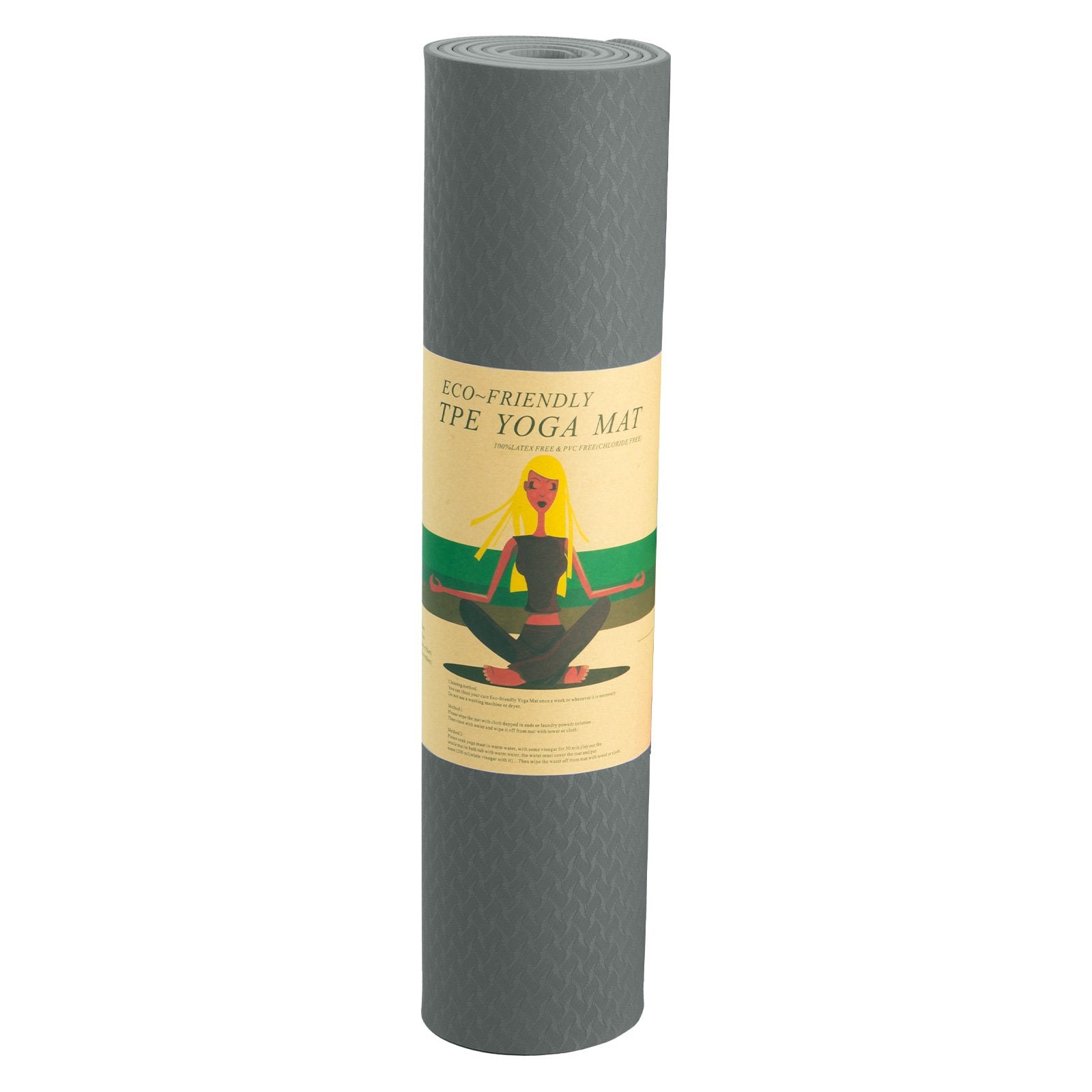 Powertrain Yoga Mat 183cm x 61cm | Eco-friendly TPE, Non-slip, Carry Strap - SuperSaverAU - view 6
