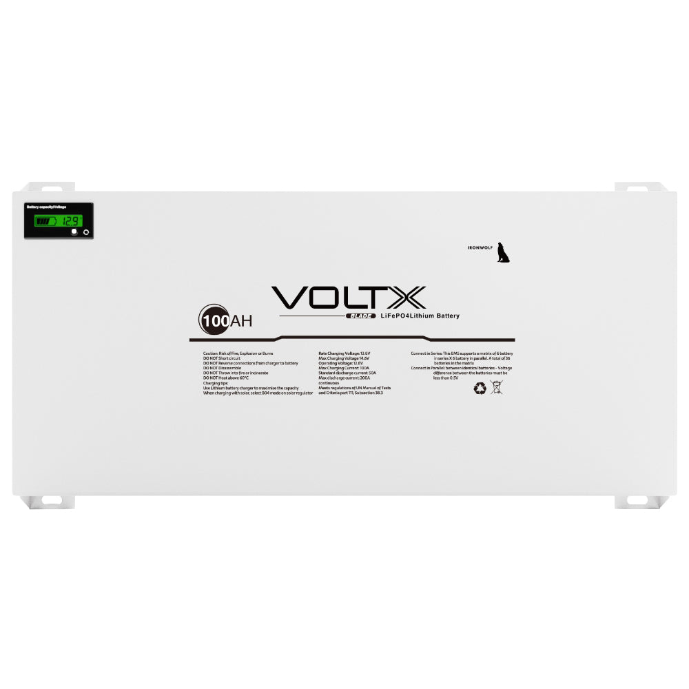 VoltX 12V 100Ah Super Slim Blade Lithium Battery - Lightweight, Fast Charging, 20-Year Life - SuperSaverAU - view 2