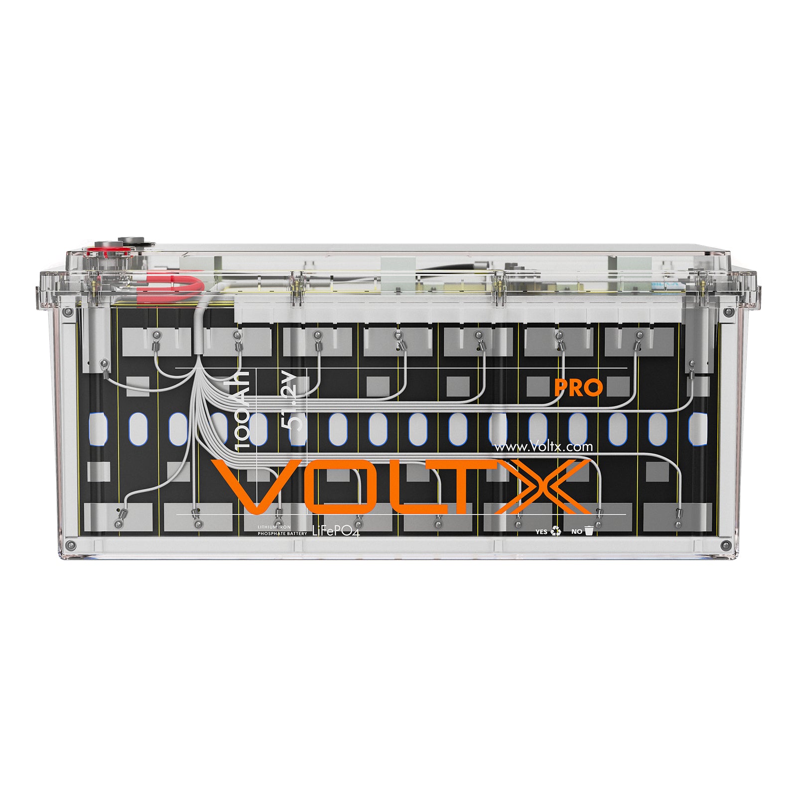 VoltX 48V 100Ah Premium LiFePO4 Battery with BMS, Clear-Case Design, 4000 Cycles - SuperSaverAU - view 1