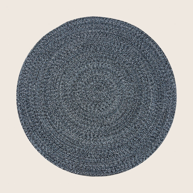 Handmade Reversible Cotton Area Rug 120 x 120 cm - Eco-friendly Navy White - SuperSaverAU - view 1