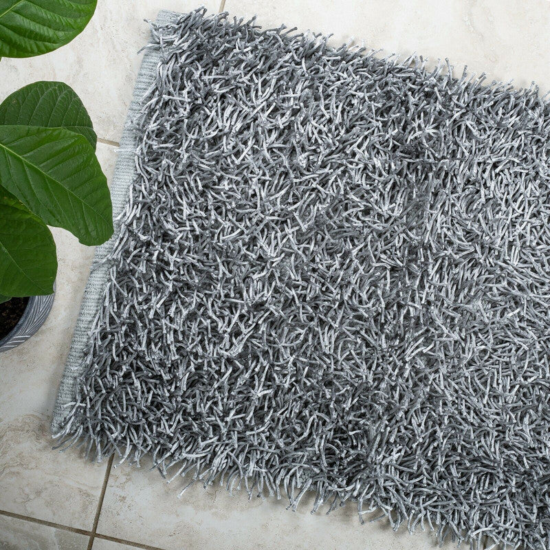Luxury High Pile Soft Non-Slip Bathmat - 50 x 80 cm Silver - SuperSaverAU - view 1