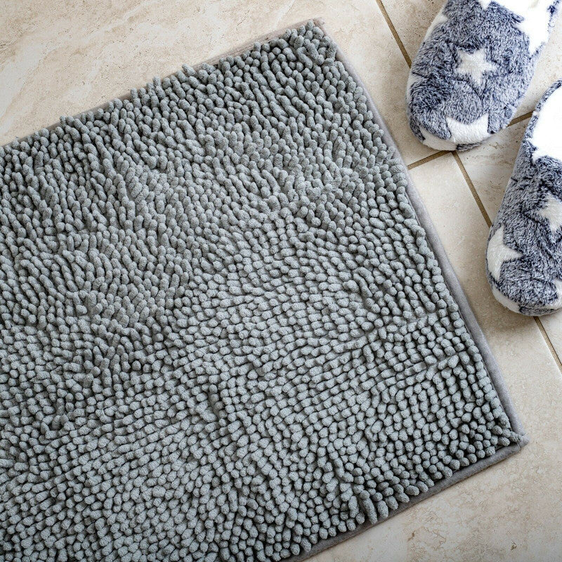 Microfiber Non-Slip Shower & Bathroom Bath Mat 80x50cm - Beige, Quick Dry - SuperSaverAU - view 2