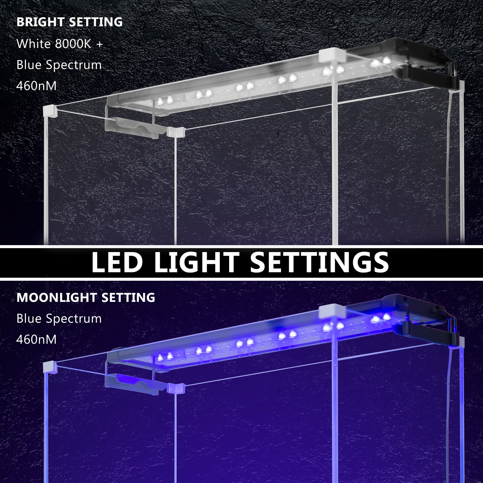 Dynamic Power 11W Aquarium LED Light 50-70cm, Blue/White, Energy Efficient - SuperSaverAU - view 3
