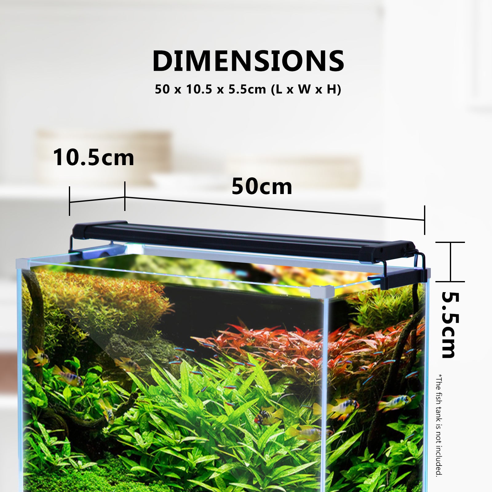 Dynamic Power 11W Aquarium LED Light 50-70cm, Blue/White, Energy Efficient - SuperSaverAU - view 10