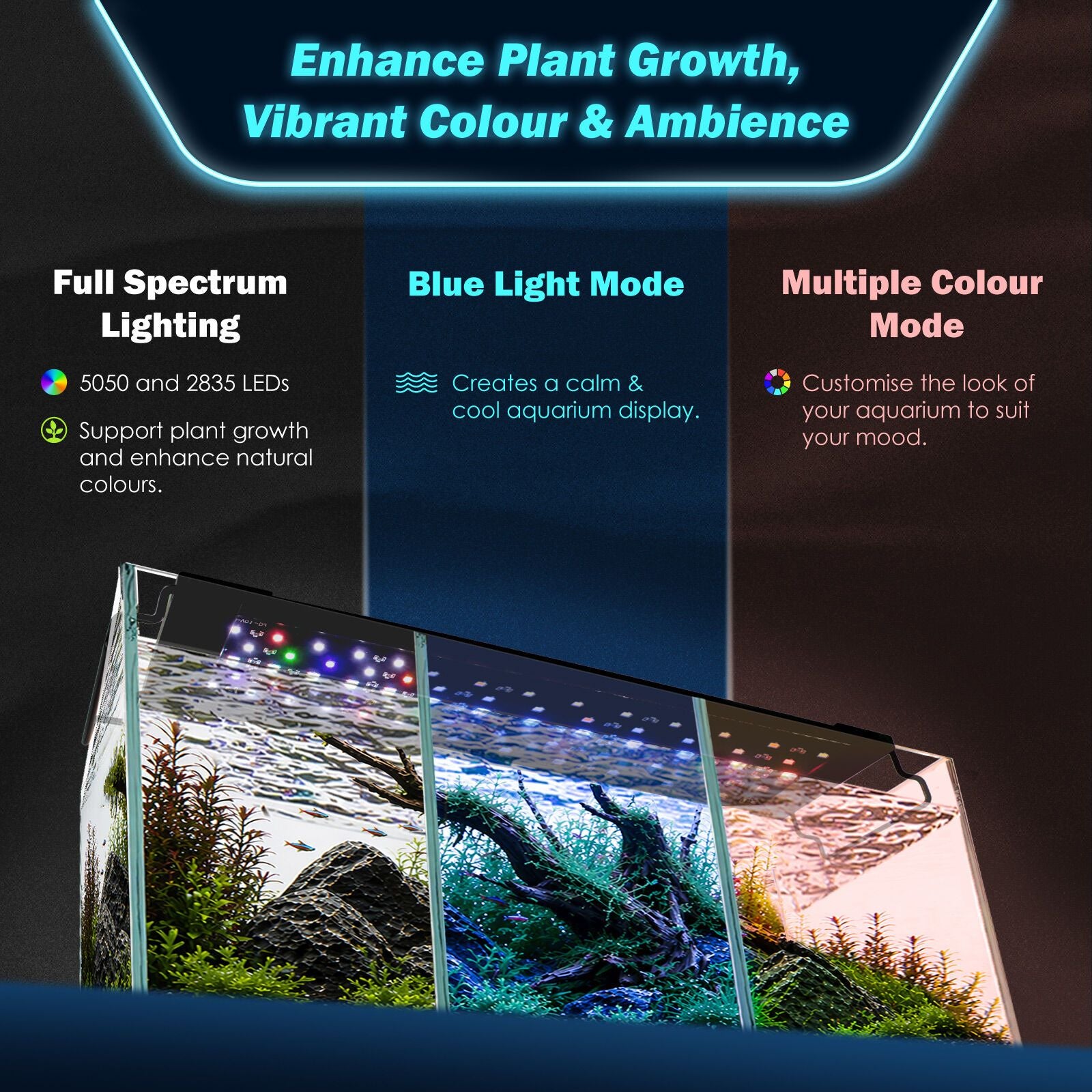 Dynamic Power Planted Aquarium LED Light 12W - 26cm