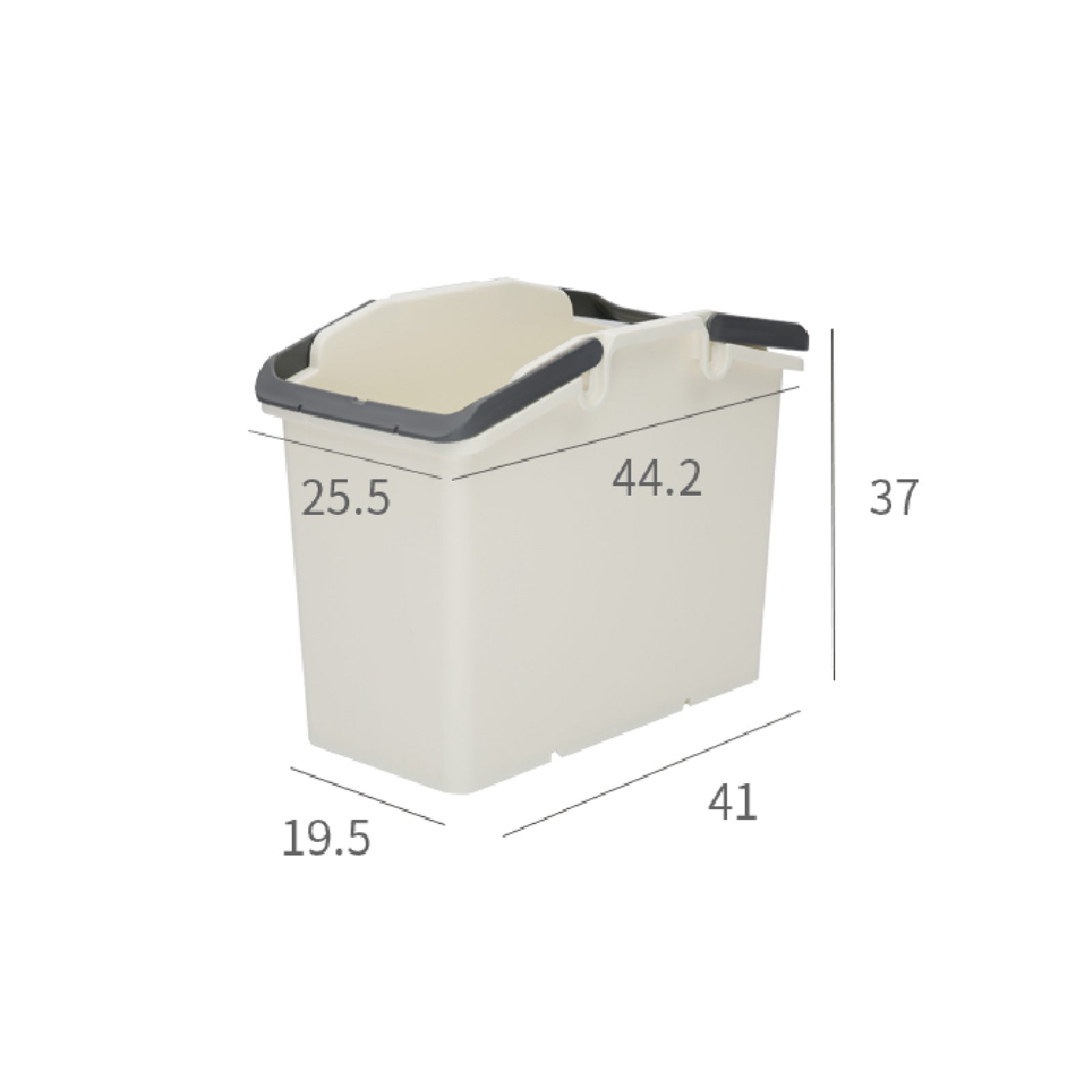 Nplastic 2 Set Stackable Laundry & Storage Basket with Convenient Handles - Dark Grey - SuperSaverAU - view 9