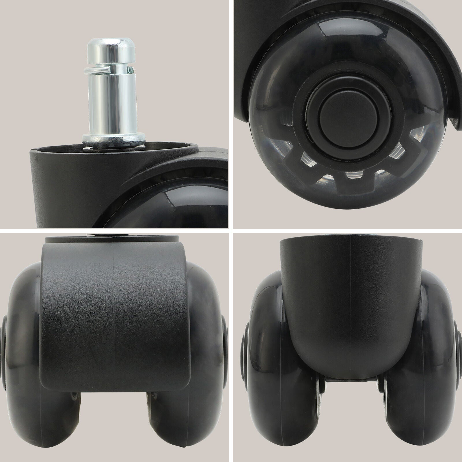 La Bella 5X 2 Inch Twin Wheel Office Chair Casters - 11x22mm Stem - SuperSaverAU - view 7