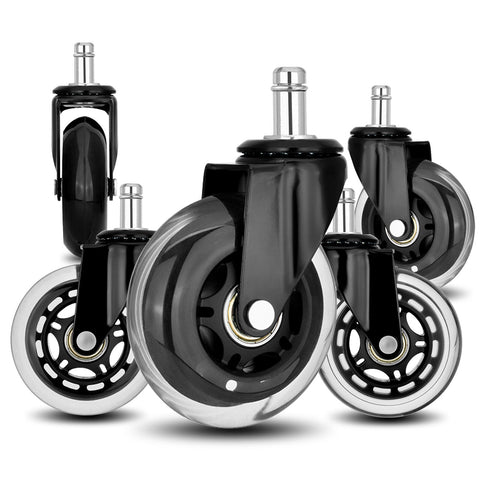 La Bella 5X 3 Inch Rollerblade Office Chair Casters - 11x22mm Stem - SuperSaverAU - view 1