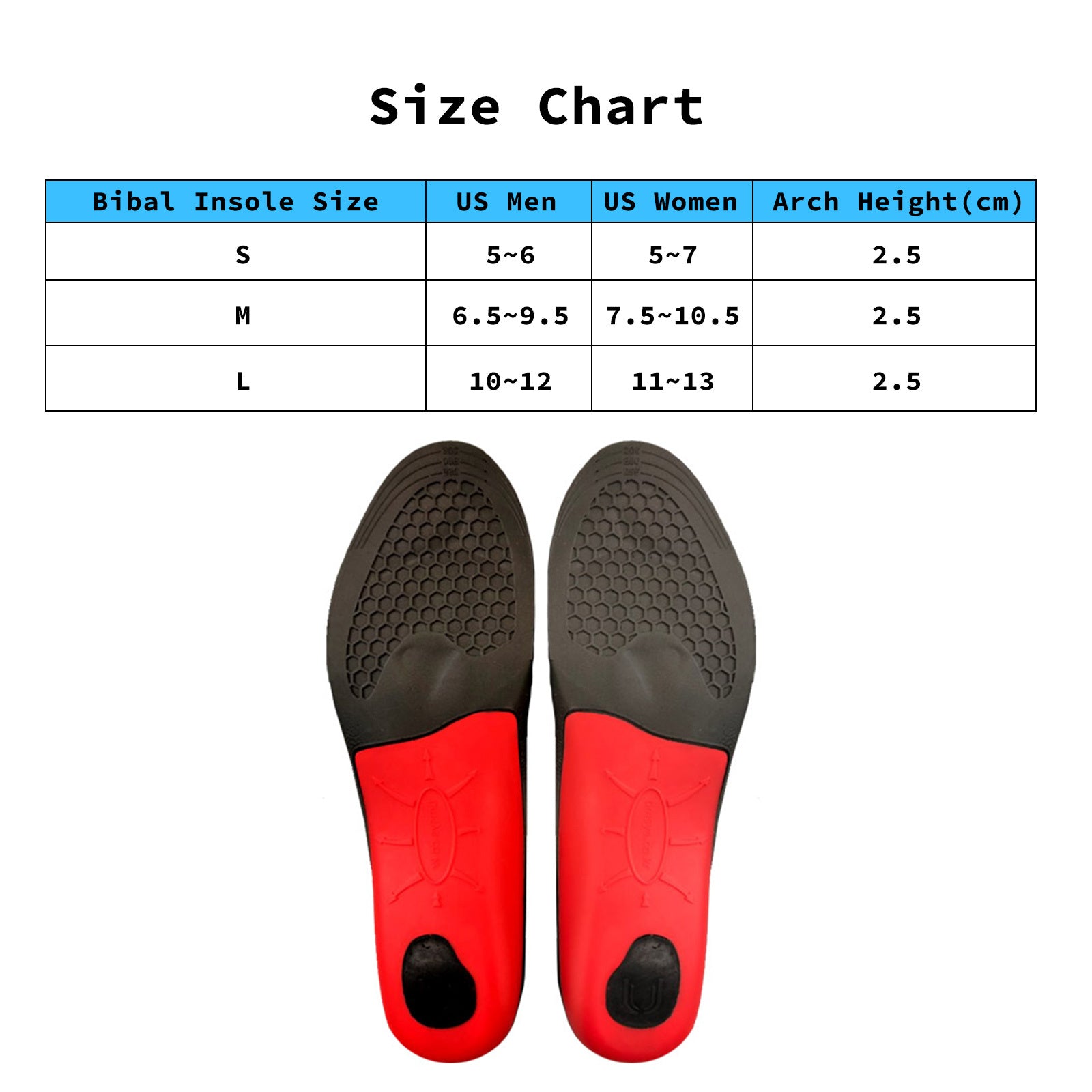 BIBAL INSOLE 4X Pair L Size Arch Support Full Insoles Shoe Inserts - SuperSaverAU - view 9
