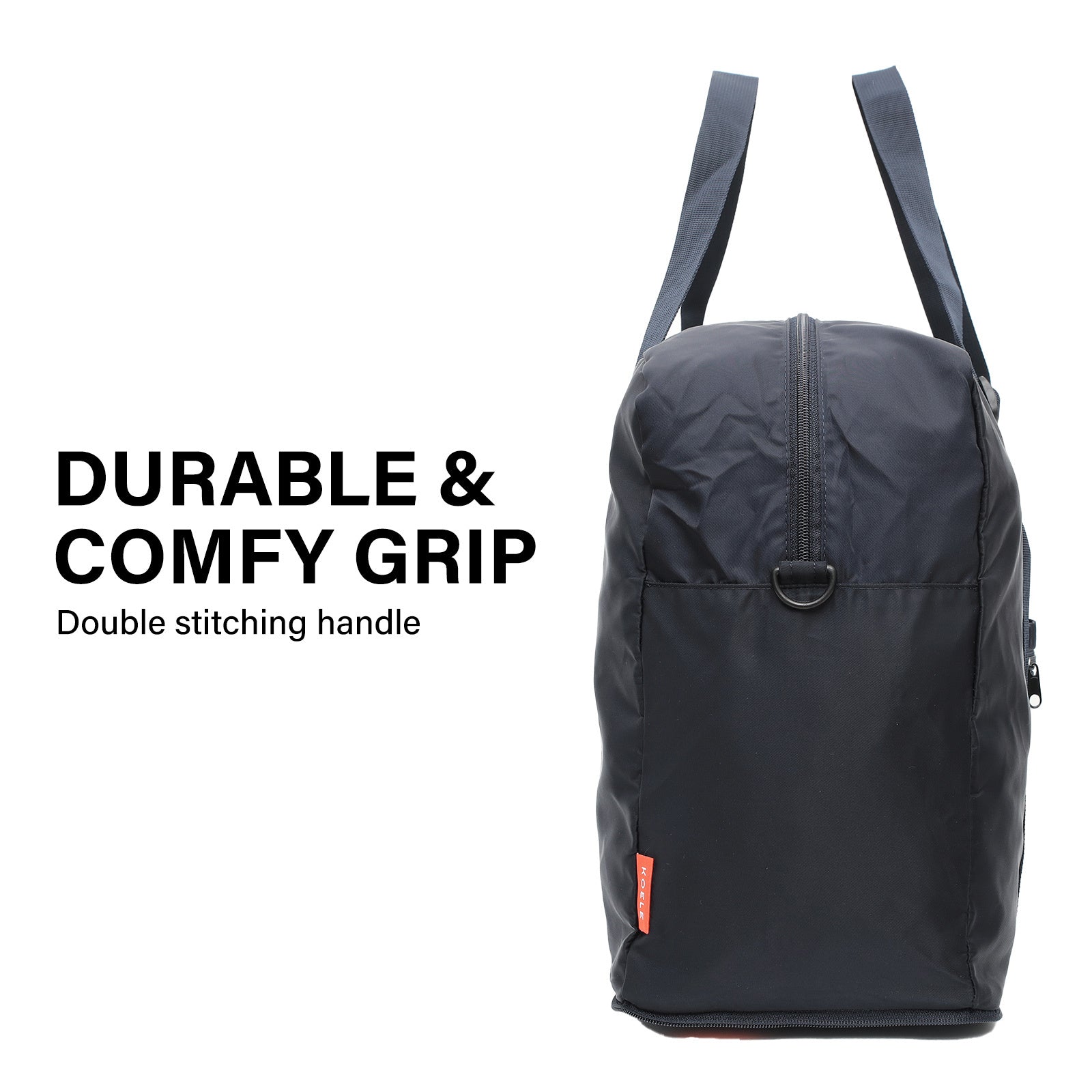 Shopper Bag Travel Duffle Bag Foldable Laptop Luggage Nylon KO-BOSTON NAVY - SuperSaverAU - view 6