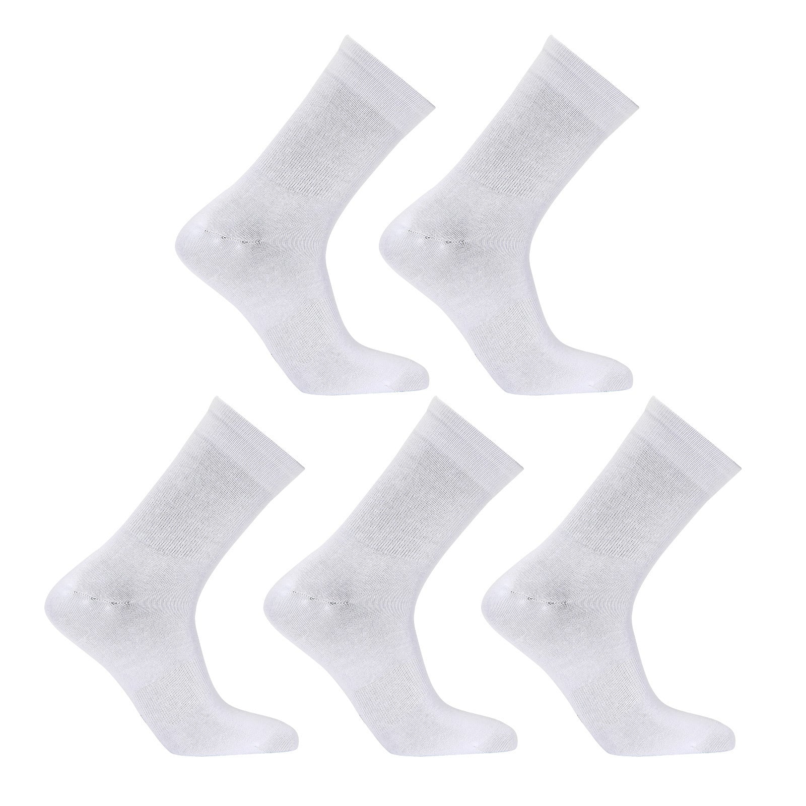 5X Rexy 3D Seamless Crew Socks Large Slim Breathable WHITE - SuperSaverAU - view 1
