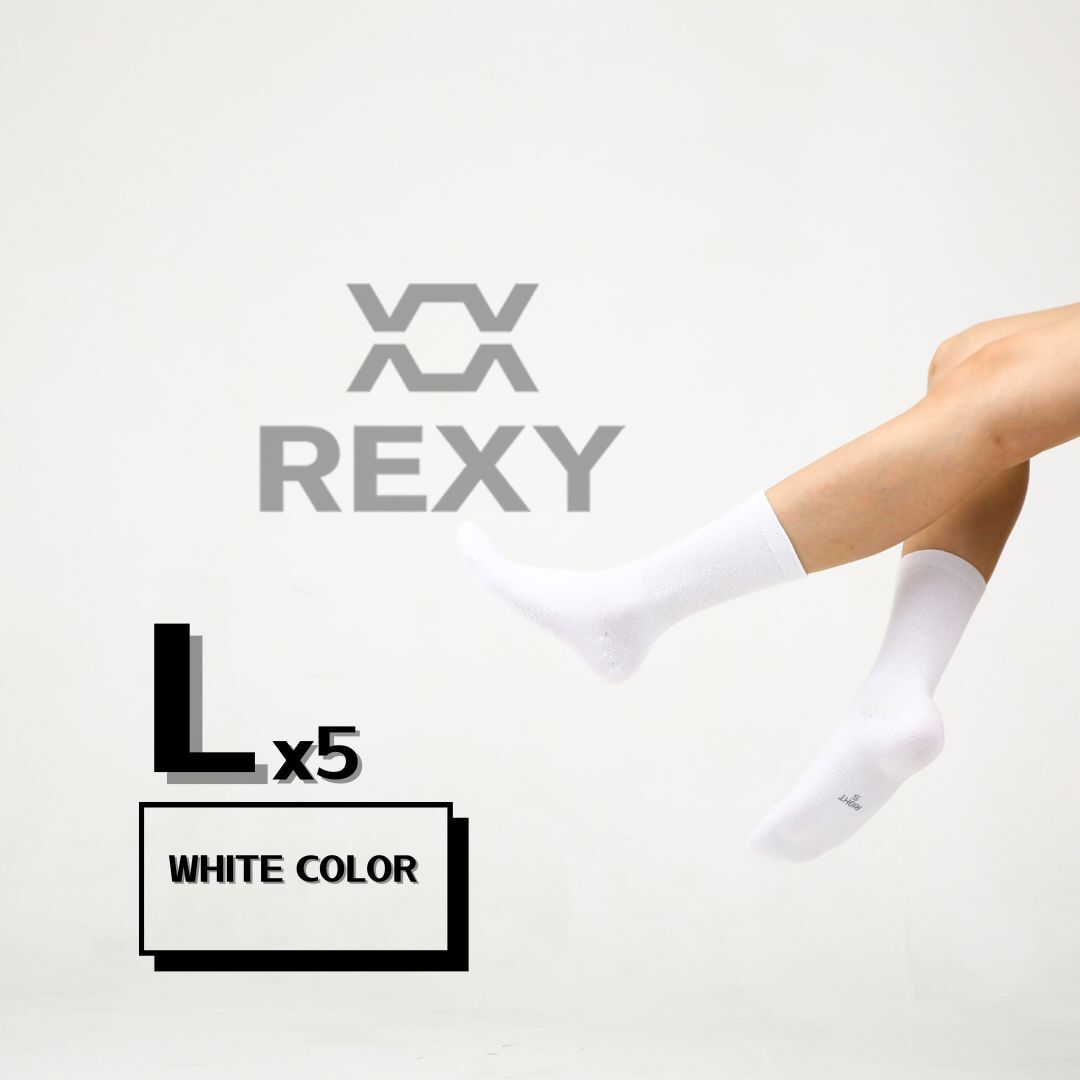 5X Rexy 3D Seamless Crew Socks Large Slim Breathable WHITE - SuperSaverAU - view 3