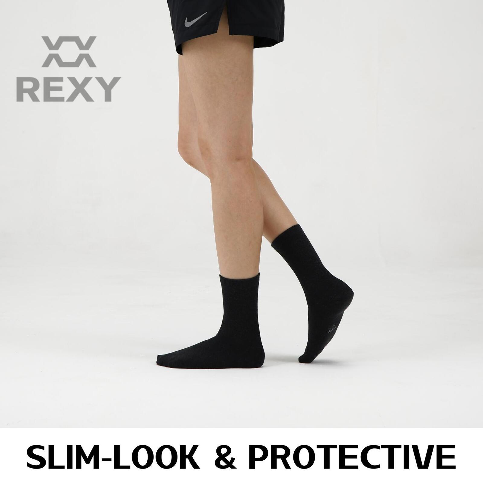 5X Rexy 3D Seamless Crew Socks Medium Slim Breathable BLACK - SuperSaverAU - view 4